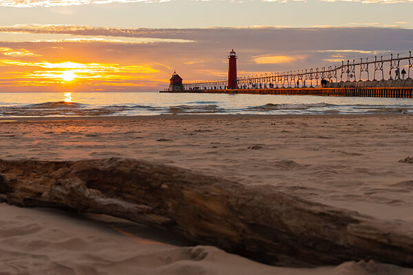 Lake Michigan beach near Grand Rapids